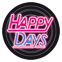 Logo for Happy Days - Torch lake, Alden July 8/9, 2023