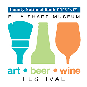 Logo for The Ella Sharp Museum's Art Beer and Wine Festival 2023