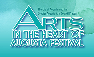 Logo for Arts in the Heart of Augusta Festival 2023 (Fine Arts & Fine Crafts Market)
