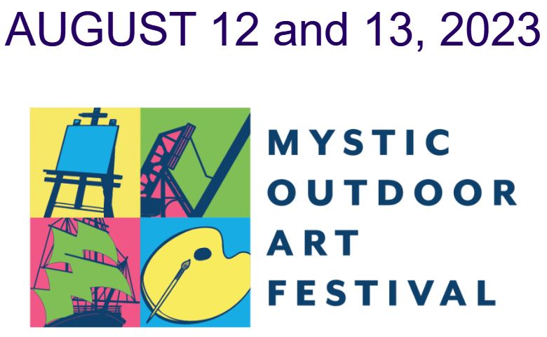 Logo for Mystic Outdoor Art Festival 2023 - 65th Annual 