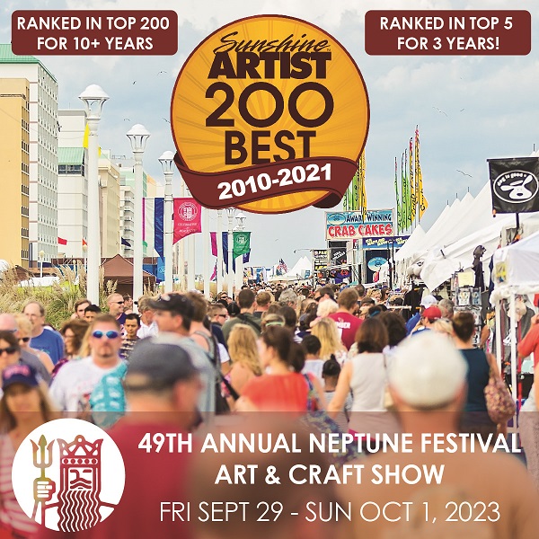 Logo for Virginia Beach Neptune Festival Art & Craft Show 2023