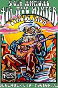 Logo for 4th Avenue Winter Street Fair 2023 Tucson, Arizona