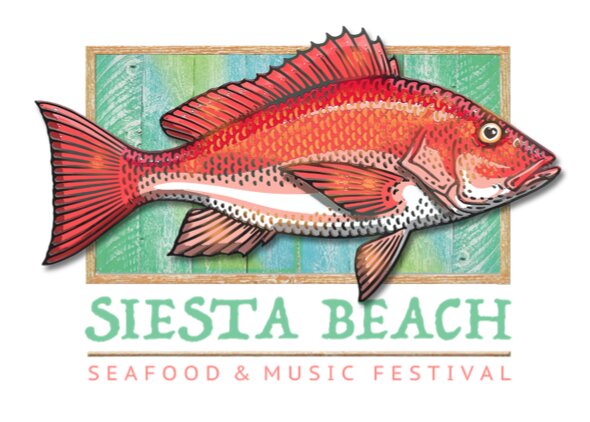Logo for Siesta Beach Seafood & Music Festival December 2023 (Paragon Festivals)