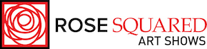 Logo for Rose Squared Art Show Chase Center 2024