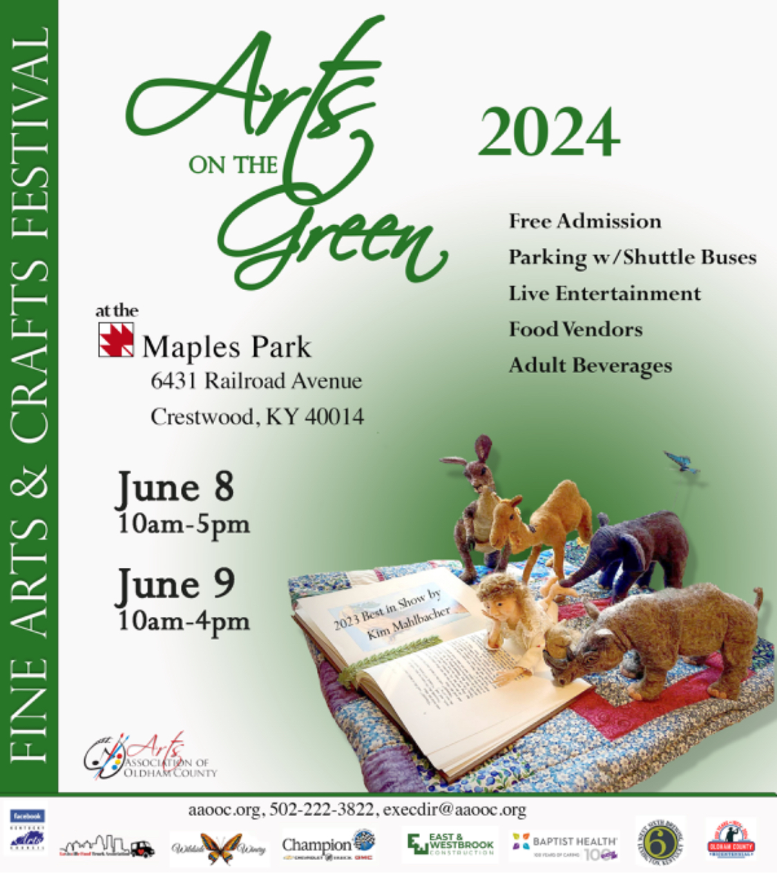 Logo for Arts on the Green at the Maples Park 2024