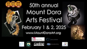 Logo for Mount Dora Arts Festival 50th Annual 2025