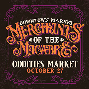 Logo for Merchants of the Macabre Oddities Market 2024