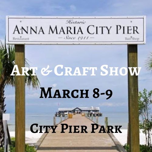 Logo for City Pier Park Anna Maria Island Spring Art & Craft Show March 8-9, 2025