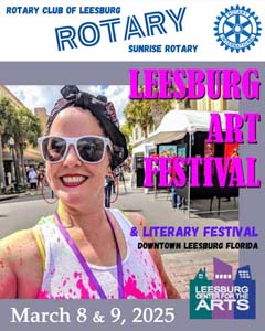 Logo for ROTARY Leesburg Arts Festival 2025