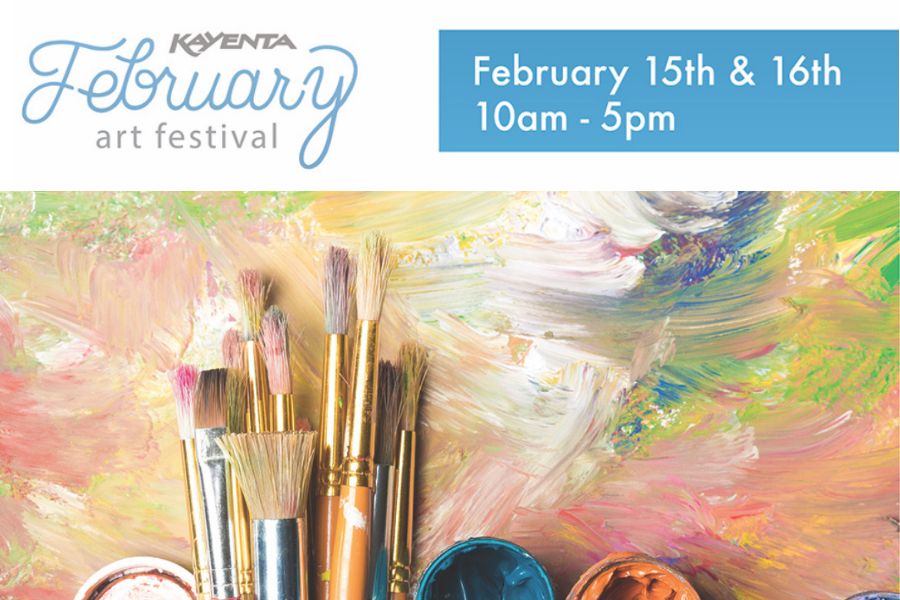 Logo for February Art Festival in the Kayenta Art 2025
