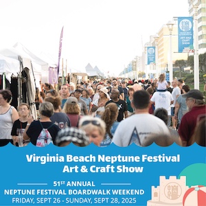Logo for Virginia Beach Neptune Festival Art & Craft Show 2025