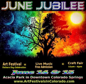Logo for June Jubilee in Colorado Springs 2025