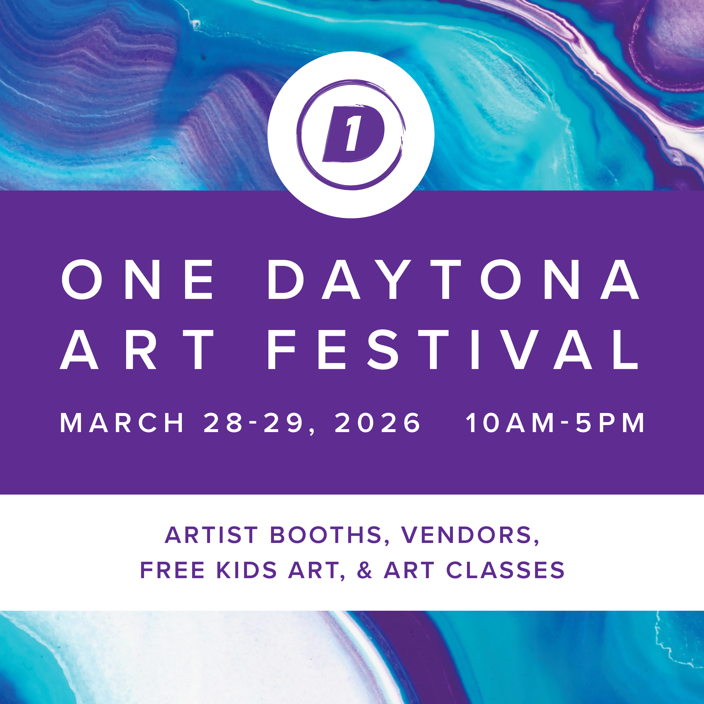 Logo for ONE DAYTONA Art Festival 2026