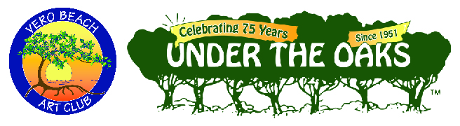 Logo for Under the Oaks Fine Arts and Craft Show 2026