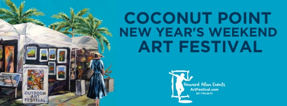 Logo for Coconut Point New Years Weekend Art Fest 15th Estero, FL HAE December 2025