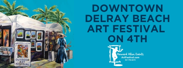 Logo for Downtown Delray Art Festival on 4th, 25th Annual Howard Alan Events December 2025