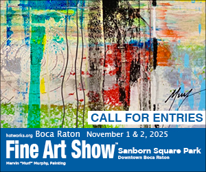 Logo for Boca Raton Fine Art Show - November 1 & 2, 2025 - by Hot Works