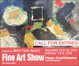 Logo for West Palm Beach Fine Art Show by Hot Works - November 29 & 30, 2025