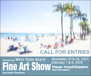 Logo for West Palm Beach Fine Art Show by Hot Works - November 29 & 30, 2025