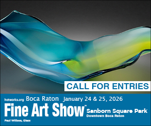 Logo for Boca Raton Fine Art Show by Hot Works - January 24 & 25, 2026