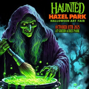 Logo for Haunted Hazel Park Halloween Art Fair 2025