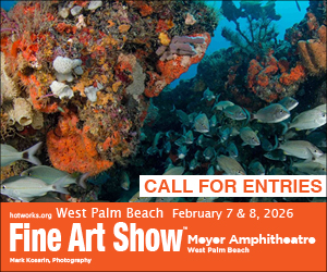 Logo for West Palm Beach Fine Art Show by Hot Works - February 7 & 8, 2026