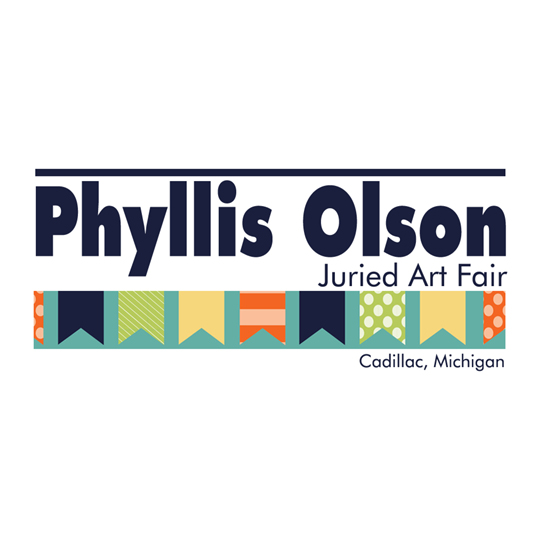 Logo for Phyllis Olson Juried Art Fair Cadillac Michigan 2026