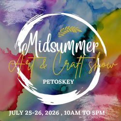 Logo for Petoskey Midsummer A&C, July 25 & 26, 2026