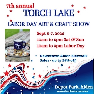 Logo for Torch Lake Labor Day Art & Craft Show, Sept 5-7, 2026