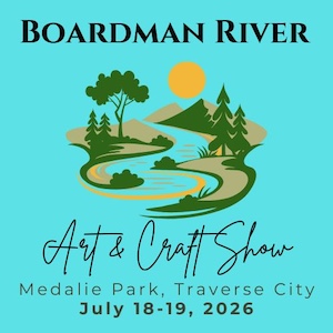 Logo for Boardman River Summer Art & Craft Show July 18-19, 2026 Traverse City