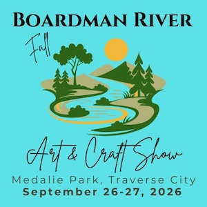 Logo for Boardman River Fall Art & Craft Show Sept 12-13, 2026 Traverse City