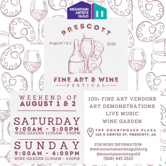 Logo for Prescott Summer Fine Art & Wine Festival 2026
