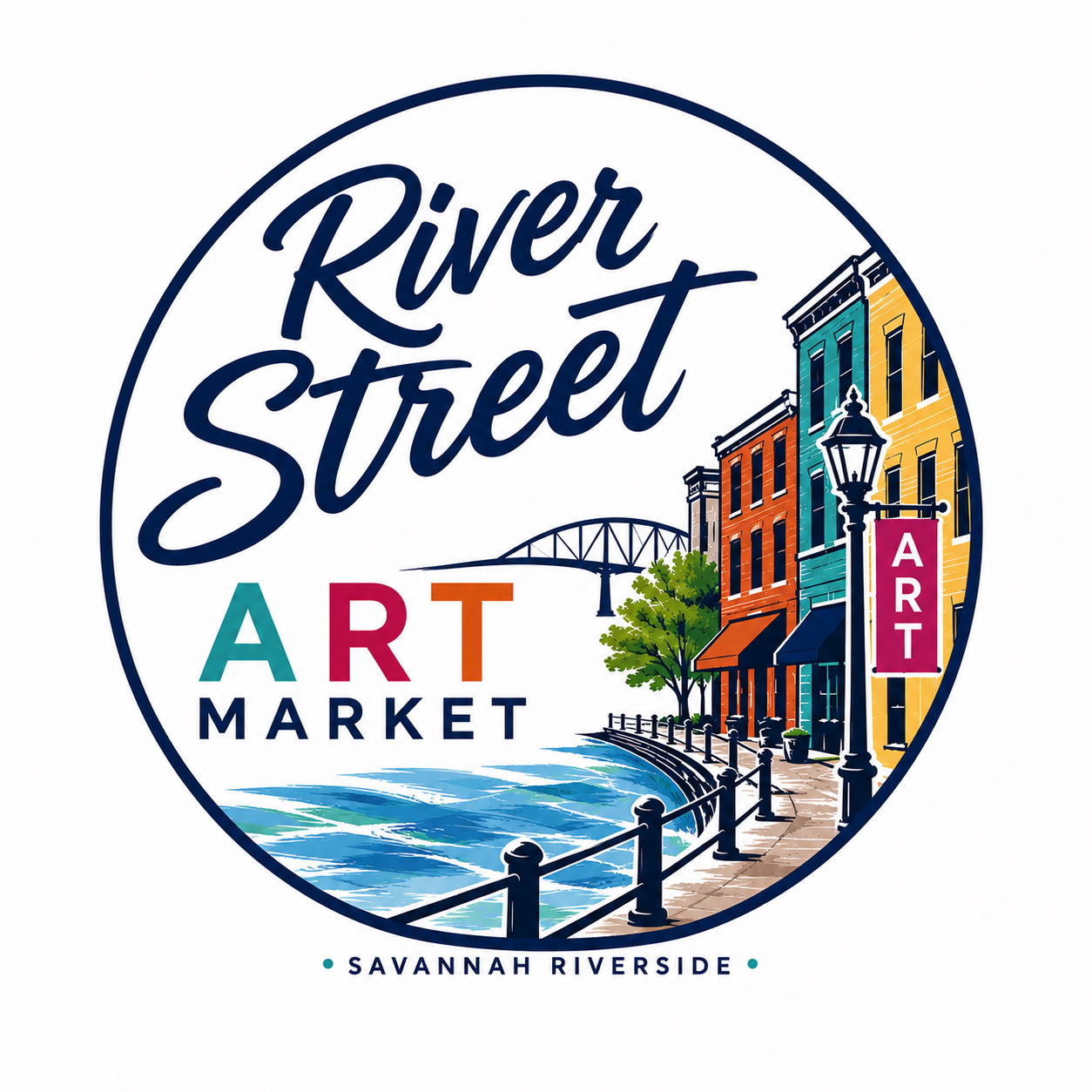 Logo for Savannah River Street Art Market 2026 (Labor day weekend)