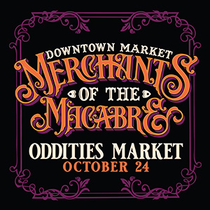 Logo for Merchants of the Macabre Oddities Market 2026