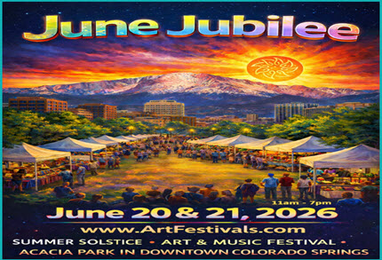 Logo for June Jubilee in Colorado Springs 2026
