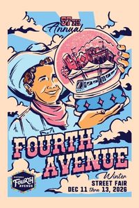 Logo for Fourth Avenue Winter Street Fair 2026 Tucson, Arizona