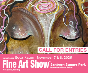 Logo for Boca Raton Fine Art Show - November 7 & 8 2026 - by Hot Works