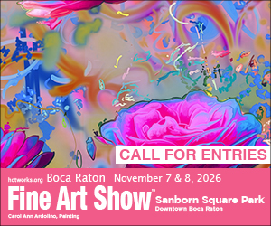 Logo for Boca Raton Fine Art Show - November 7 & 8 2026 - by Hot Works