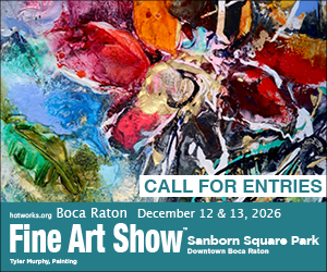 Logo for Boca Raton Fine Art Show - December 12 & 13, 2026 - by Hot Works