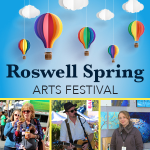 Logo for Roswell Spring Arts Festival:(9th Annual) 2027, City Hall Park, Roswell, Ga