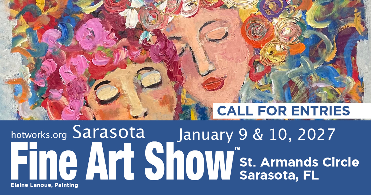 Logo for Hot Works Fine Art Show at St. Armand's Circle, January 9 & 10, 2027