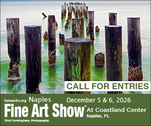 Logo for Naples Fine Art Show by Hot Works - December 5 & 6, 2026 at Coastland Center Mall 