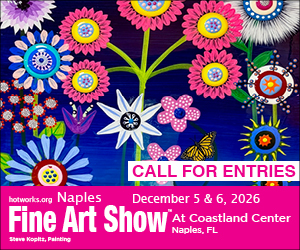 Logo for Naples Fine Art Show by Hot Works - December 5 & 6, 2026 at Coastland Center Mall 