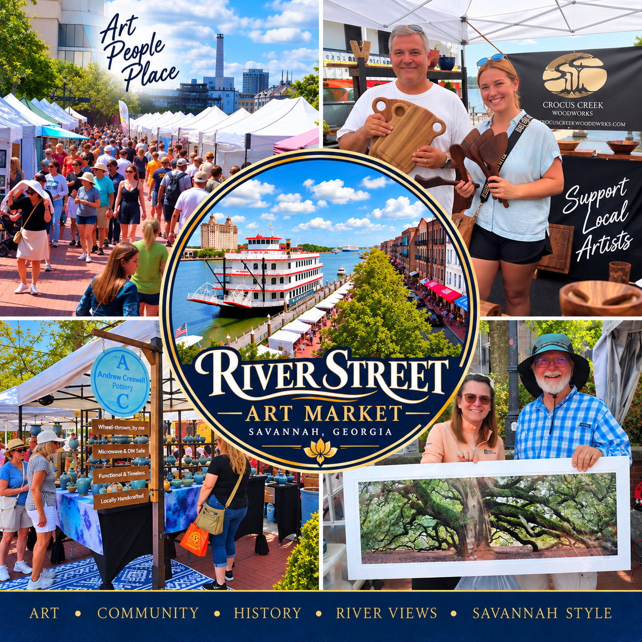 Logo for Savannah River Street Art Market 2026 October 16-17-18