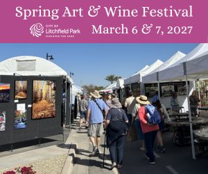 Logo for Litchfield Park Art & Wine Festival 2027