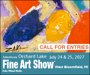 Logo for Orchard Lake Fine Art Show by Hot Works - July 24 & 25, 2027 - 24th year