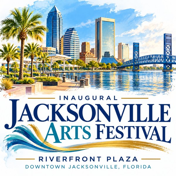 Logo for Jacksonville Arts Festival 2027, Jacksonville, FL (Inaguaral) Riverfront Plaza