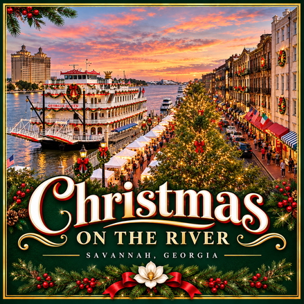 Logo for Christmas on the River - Savannah Riverfront 2027 (December 3-4-5) Rousakis Plaza