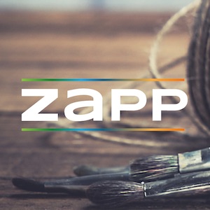Logo for ZAPP Arts Festival Application for Videos & Webinars 2023